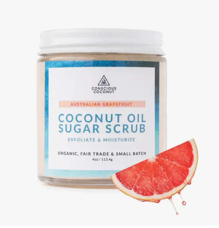 Organic Coconut Oil Sugar Scrubs- Australian Grapefruit